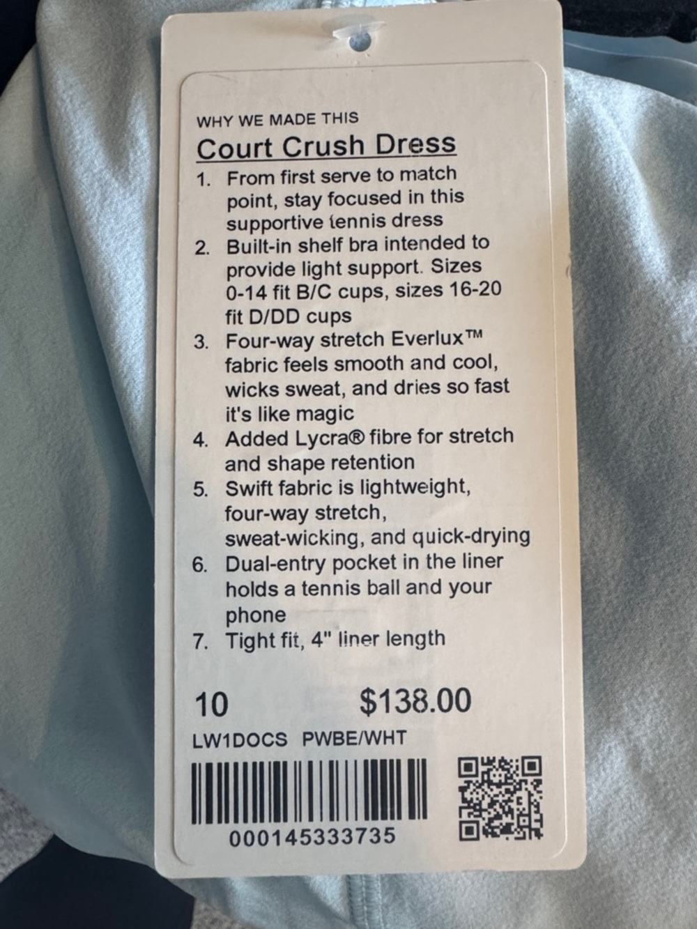 lululemon athletica Light Blue Sleeveless Midi Dress - Picture 2 of 3
